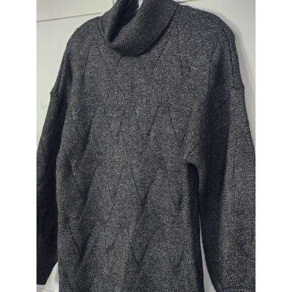 Yest The Netherlands Turtleneck Sweater Dress Womens 4 Navy Black Long Sleeve - Picture 2 of 8